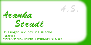 aranka strudl business card